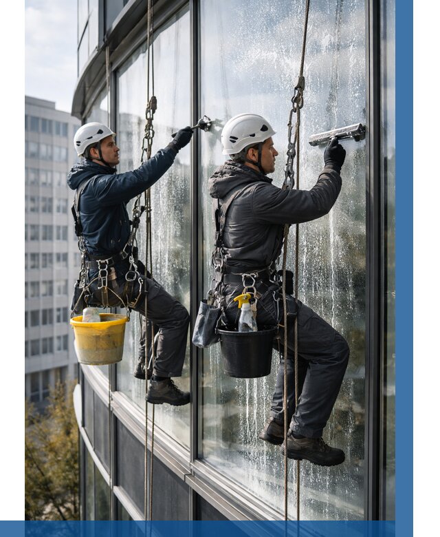 Мойка панорамных окон в Острогожске от 365 р. заказать у ВЫСОТНИК-Стг