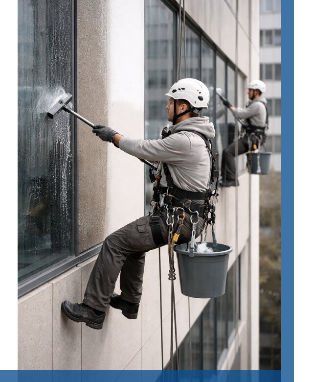 Мойка фасадов зданий в Острогожске под ключ от 365 р. | ВЫСОТНИК-Стг