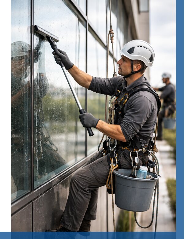 Мойка стеклянных фасадов в Острогожске от 209 р. | ВЫСОТНИК-Стг