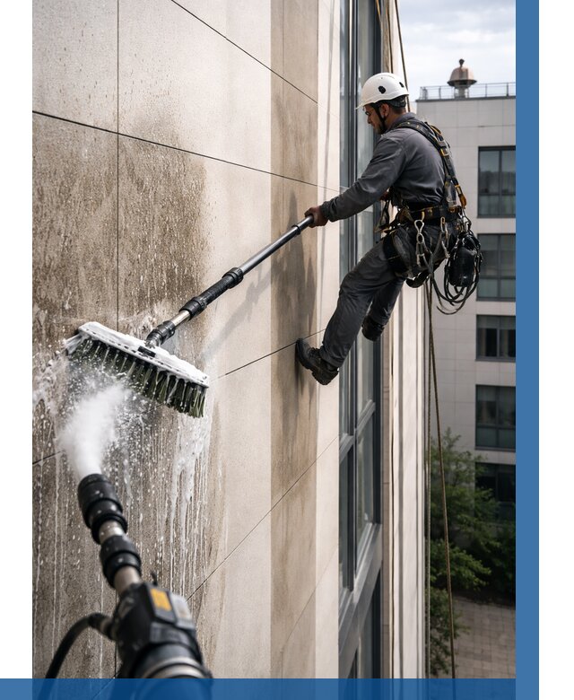 Мойка фасада из керамогранита в Острогожске от 313 р. | ВЫСОТНИК-Стг