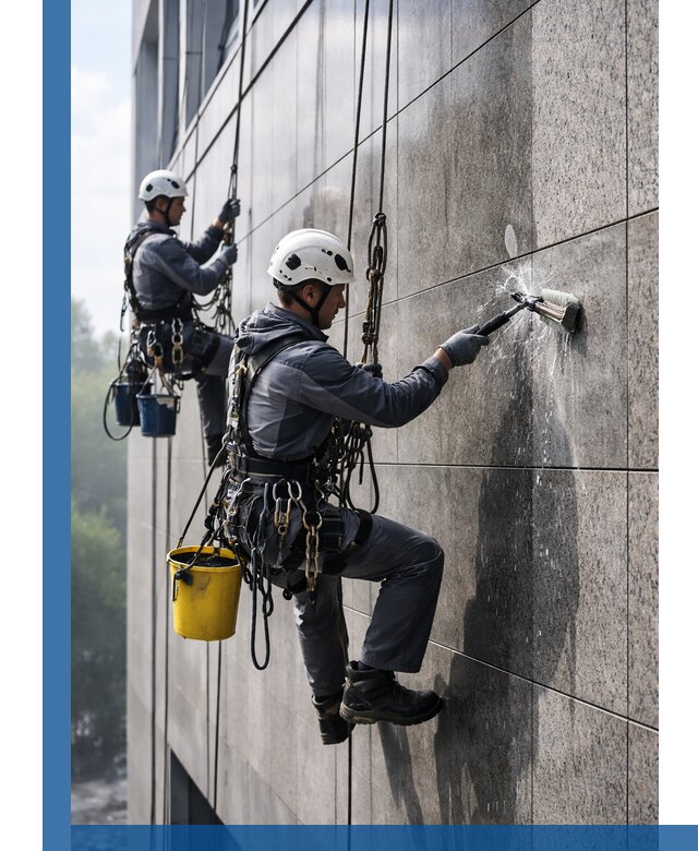 Профессиональная мойка фасада из керамогранита в Острогожске