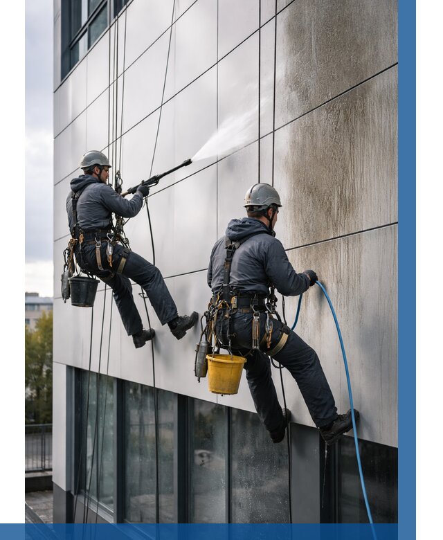 Мойка фасада из композита в Острогожске по цене от 313 р. | ВЫСОТНИК-Стг