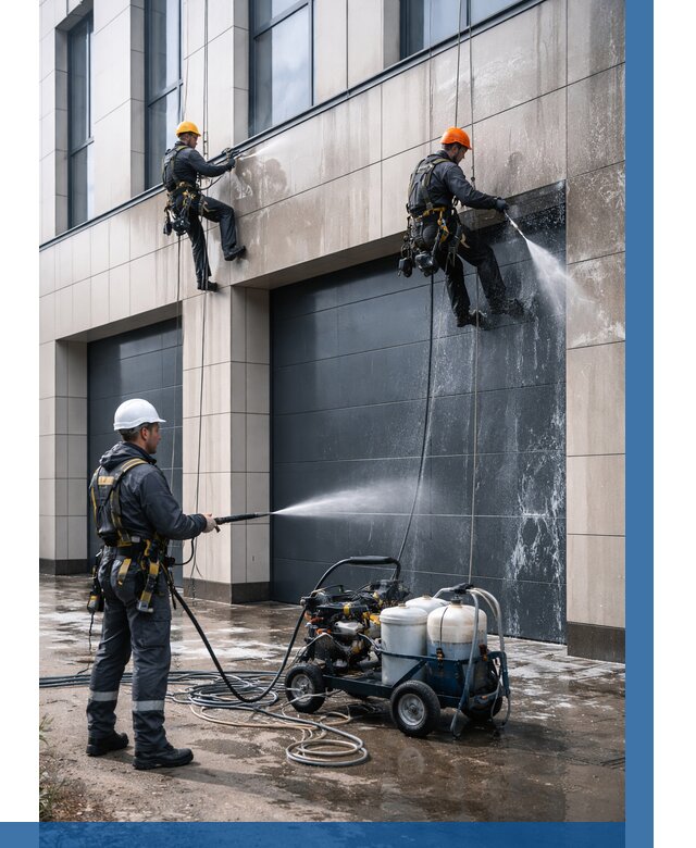 Послестроительная мойка фасада в Острогожске от 313 р. | ВЫСОТНИК-Стг