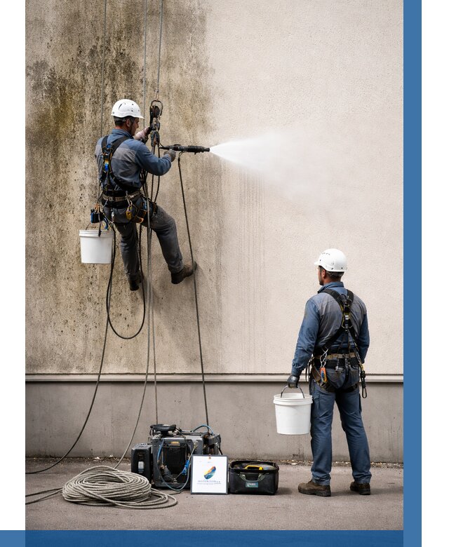 Очистка фасада от плесени в Острогожске от 313 р. | ВЫСОТНИК-Стг