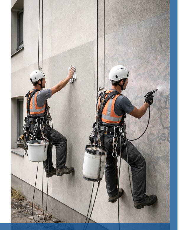 Антиграффити покрытие фасада в Острогожске от 626 р. | ВЫСОТНИК-Стг