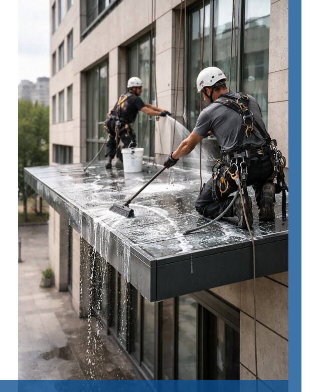 Мойка козырьков и навесов в Острогожске от 3651 р. | ВЫСОТНИК-Стг