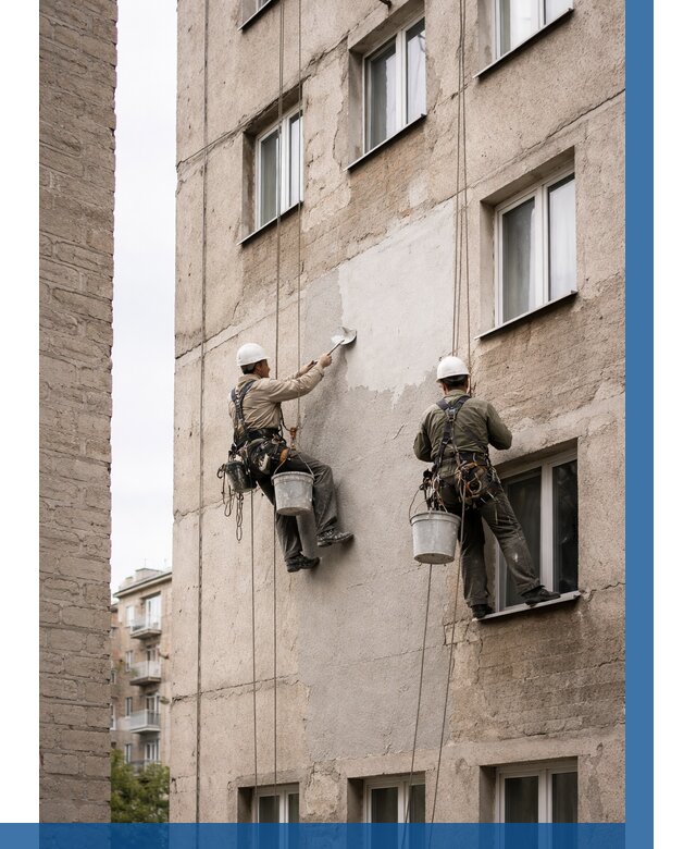 Косметический ремонт фасада в Острогожске от 1147 р. | ВЫСОТНИК-Стг