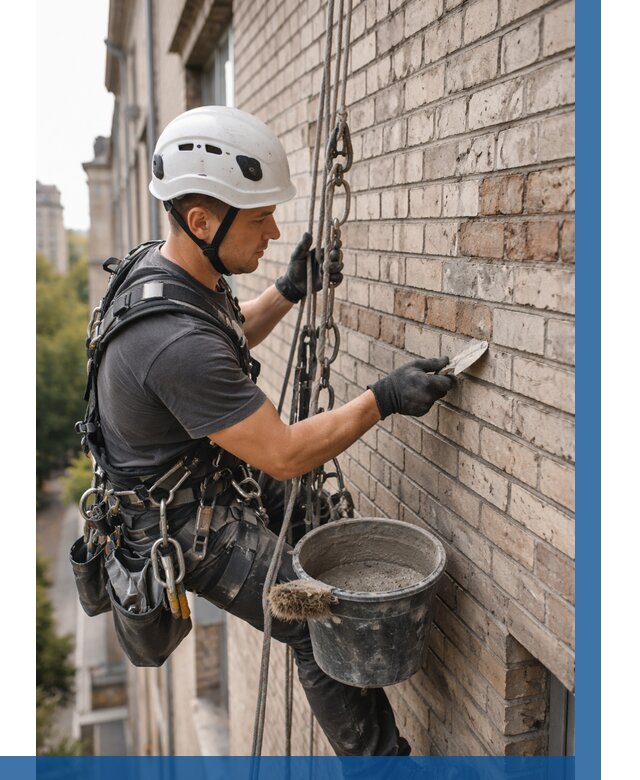 Ремонт кирпичной кладки фасада в Острогожске от 1878 р. | ВЫСОТНИК-Стг