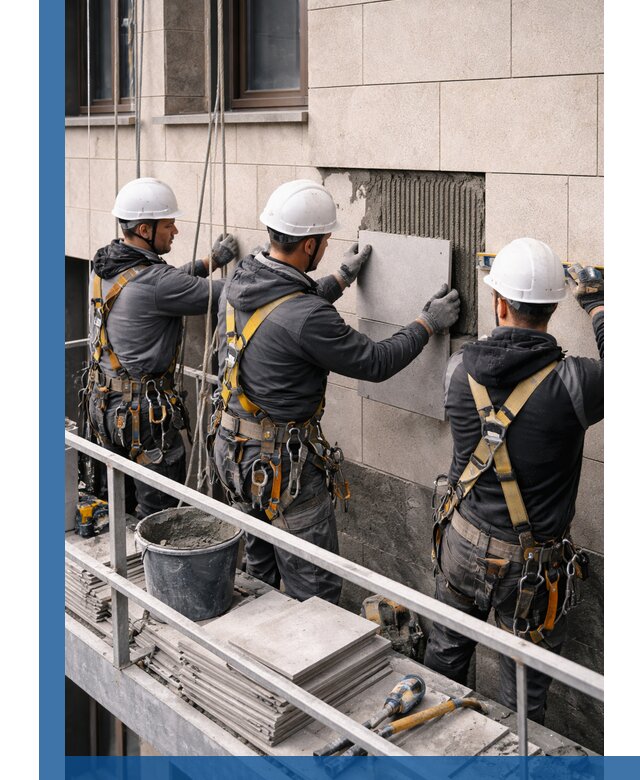 Ремонт облицовки фасада плиткой в Острогожске с гарантией