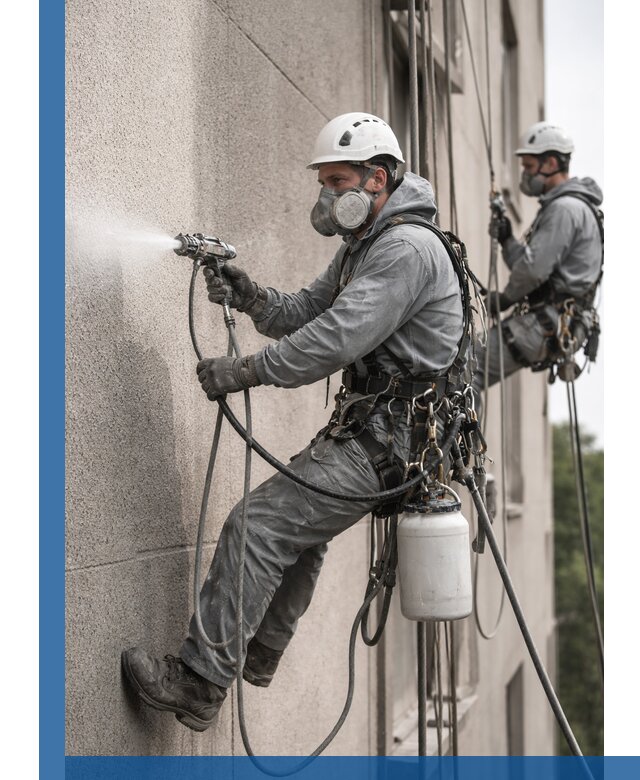 Безвоздушная покраска фасадов зданий в Острогожске профессионально