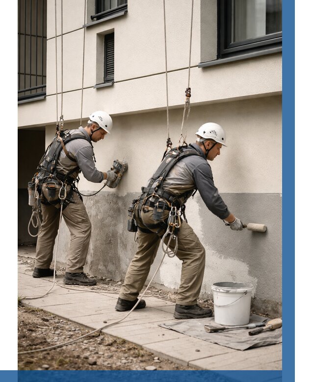 Окраска цоколя здания в Острогожске от 469 р. под ключ | ВЫСОТНИК-Стг