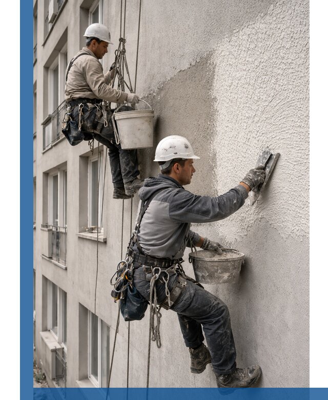 Нанесение декоративной штукатурки короед на фасад в Острогожске