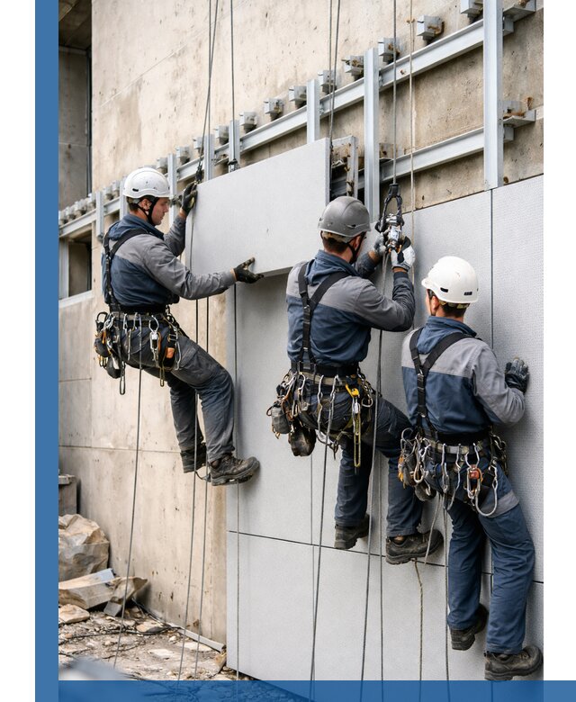 Монтаж вентилируемого фасада в Острогожске под ключ с гарантией качества