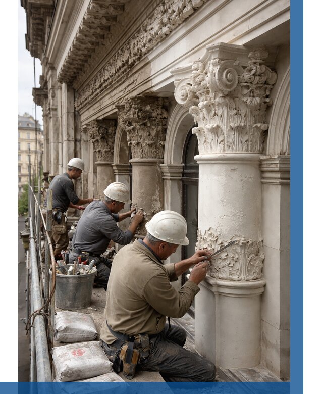 Реставрация фасадной лепнины в Острогожске от 2608 р. | ВЫСОТНИК-Стг