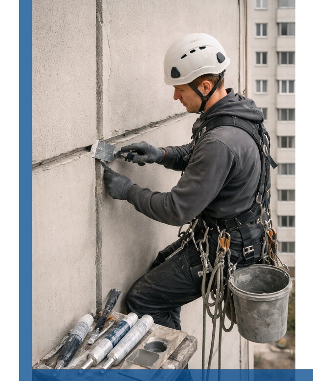 Ремонт межпанельных швов в Острогожске герметизация и восстановление