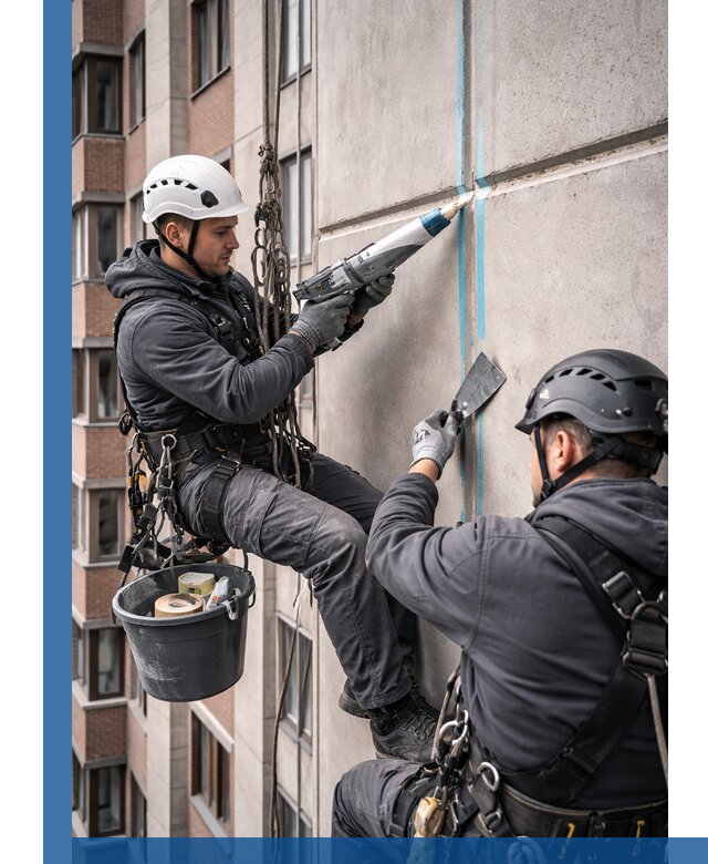 Вторичная герметизация швов фасада и кровли в Острогожске