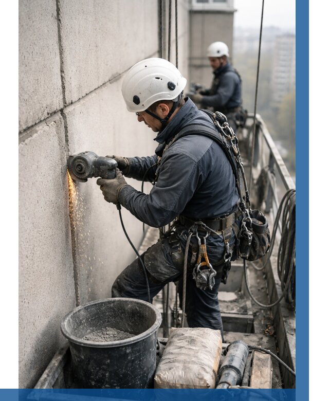 Штробление межпанельных швов в Острогожске от 1252 р. | ВЫСОТНИК-Стг