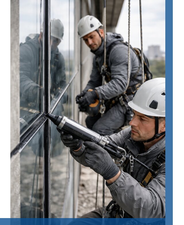 Герметизация витражных швов в Острогожске от 678 р. | ВЫСОТНИК-Стг