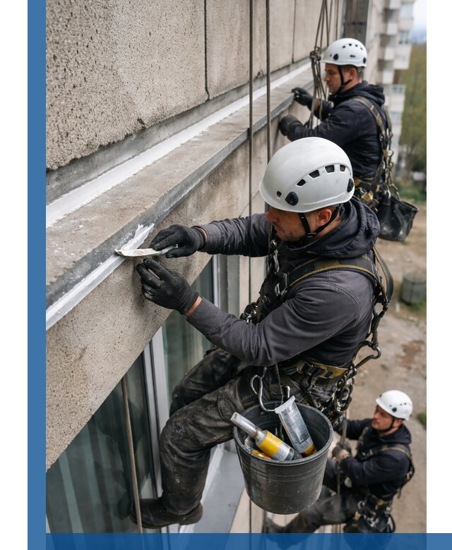 Герметизация примыкания балкона в Острогожске под ключ с гарантией