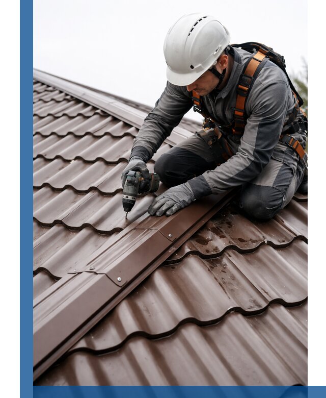 Ремонт металлочерепицы на крыше в Острогожске профессионально