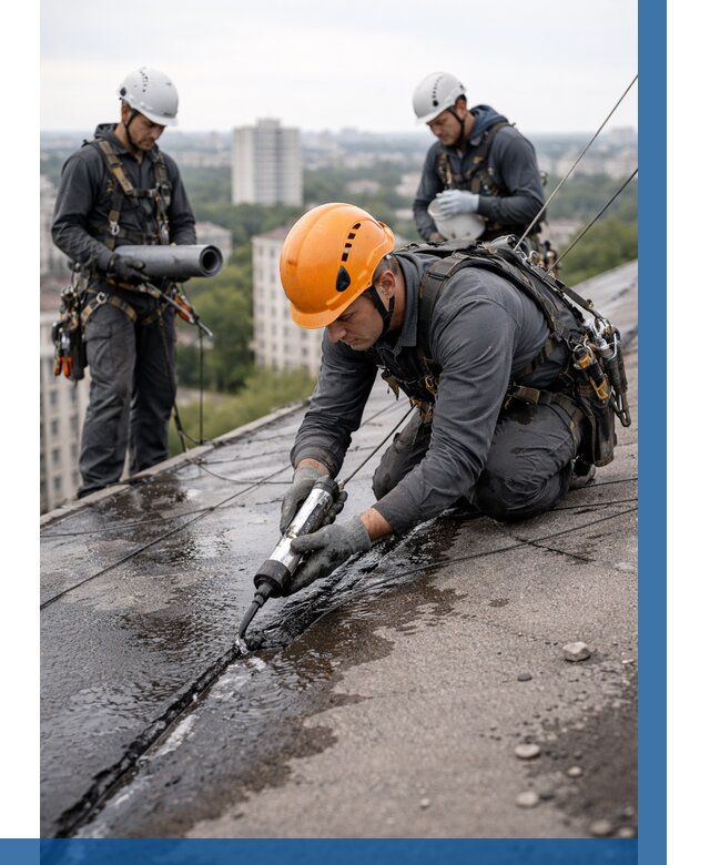 Устранение протечек кровли в Острогожске от 12517 р. | ВЫСОТНИК-Стг