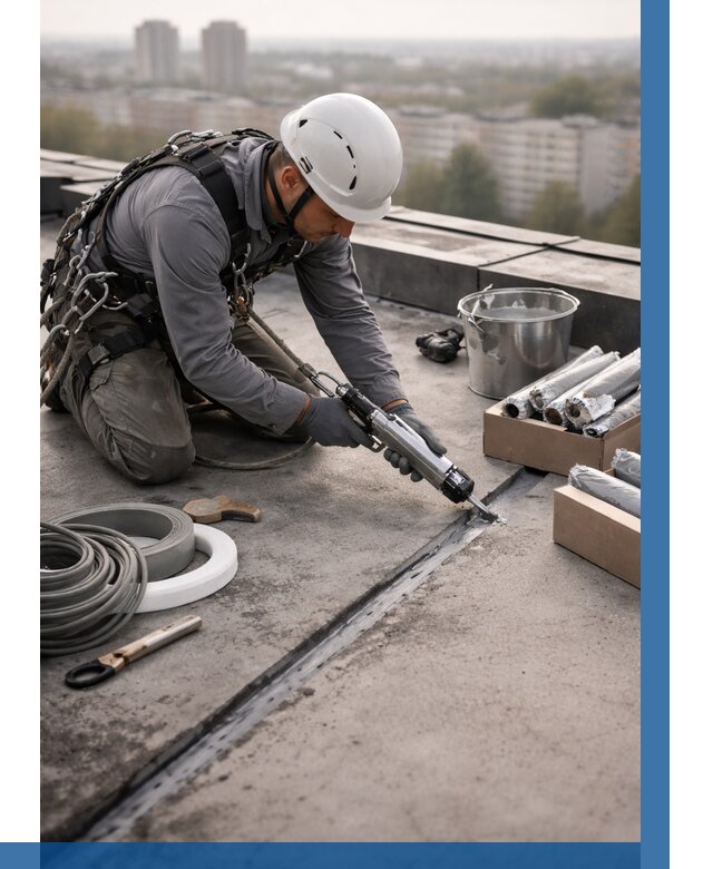 Герметизация швов кровли в Острогожске от 469 р./м2 | ВЫСОТНИК-Стг