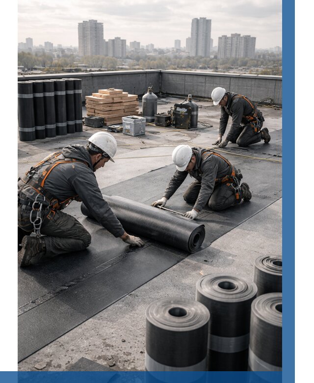 Монтаж мягкой кровли под ключ в Острогожске от 469 р. | ВЫСОТНИК-Стг