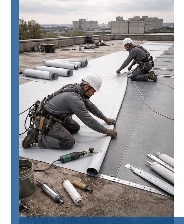 Монтаж мембранной кровли в Острогожске для промышленных зданий