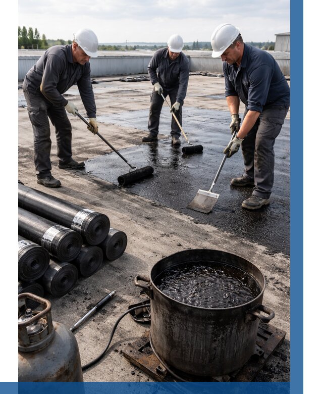 Гидроизоляция кровли мастикой в Острогожске от 626 р. | ВЫСОТНИК-Стг