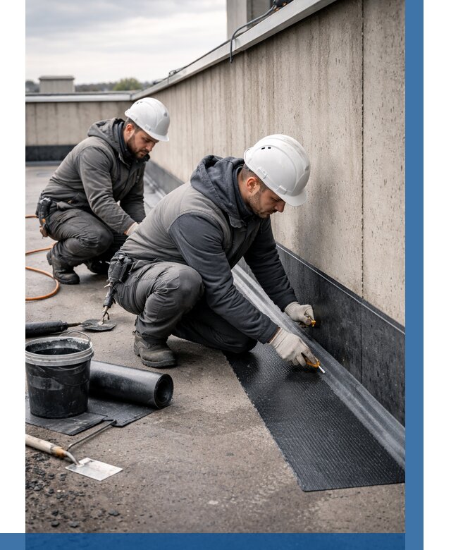 Гидроизоляция примыканий на кровле в Острогожске от 939 р. | ВЫСОТНИК-Стг