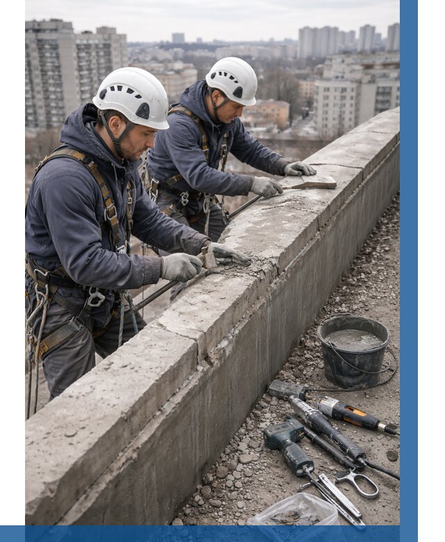 Ремонт парапета на кровле в Острогожске от 1565 р. | ВЫСОТНИК-Стг