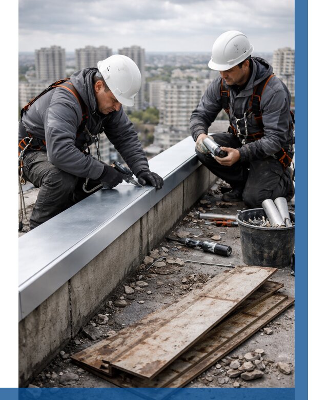 Замена парапетных крышек под ключ в Острогожске от 1252 р. | ВЫСОТНИК-Стг