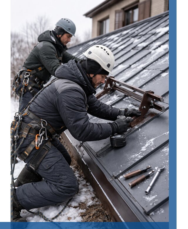 Монтаж снегозадержателей в Острогожске от 469 р. | ВЫСОТНИК-Стг