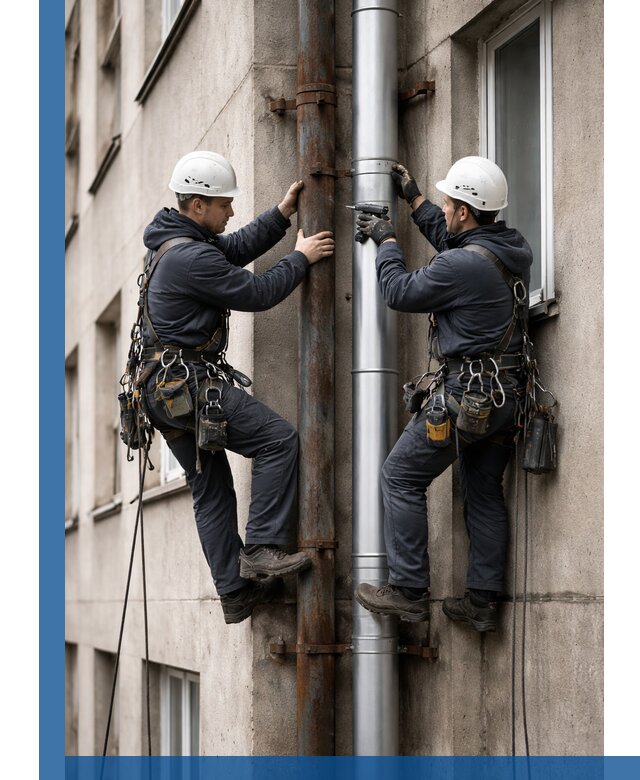 Замена водосточных труб в Острогожске: монтаж и демонтаж под ключ