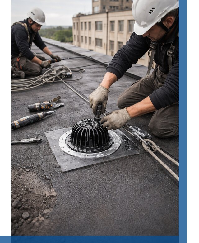 Установка водосточных воронок в Острогожске цена от 3651 р. | ВЫСОТНИК-Стг