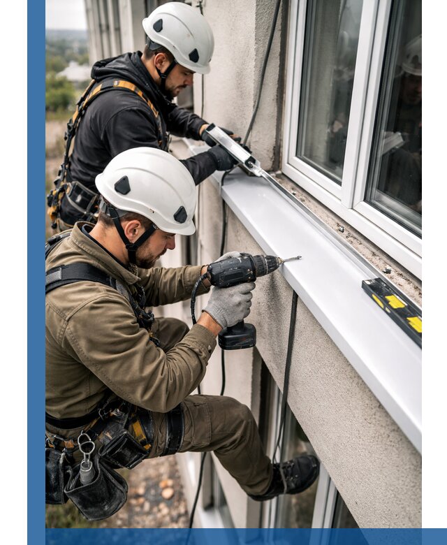 Профессиональный монтаж оконных отливов и отведения воды в Острогожске
