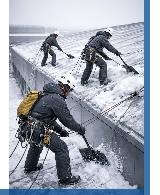 Очистка навесов от снега в Острогожске от 4694 р. | ВЫСОТНИК-Стг