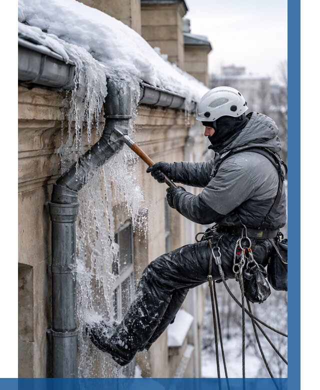 Очистка водостоков от льда в Острогожске от 3651 р. | ВЫСОТНИК-Стг