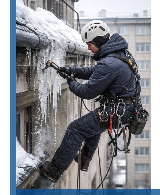 Удаление наледи и чистка водостоков в Острогожске оперативно и безопасно