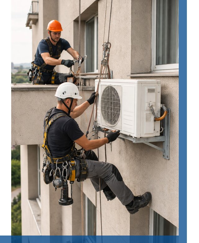 Монтаж внешнего блока кондиционера в Острогожске от 6780 р. | ВЫСОТНИК-Стг