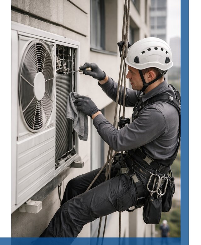 Обслуживание внешнего блока кондиционера в Острогожске от 2816 р.ВЫСОТНИК-Стг