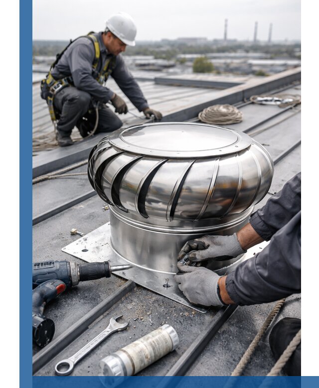 Установка дефлекторов на кровле в Острогожске профессионально