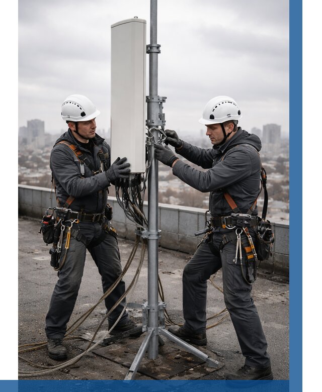 Монтаж антенн связи на крыше в Острогожске от 8866 р. | ВЫСОТНИК-Стг