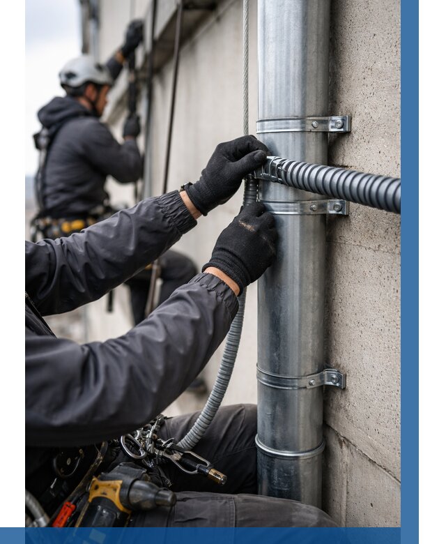 Монтаж гофры для кабеля в Острогожске от 313 р. | ВЫСОТНИК-Стг