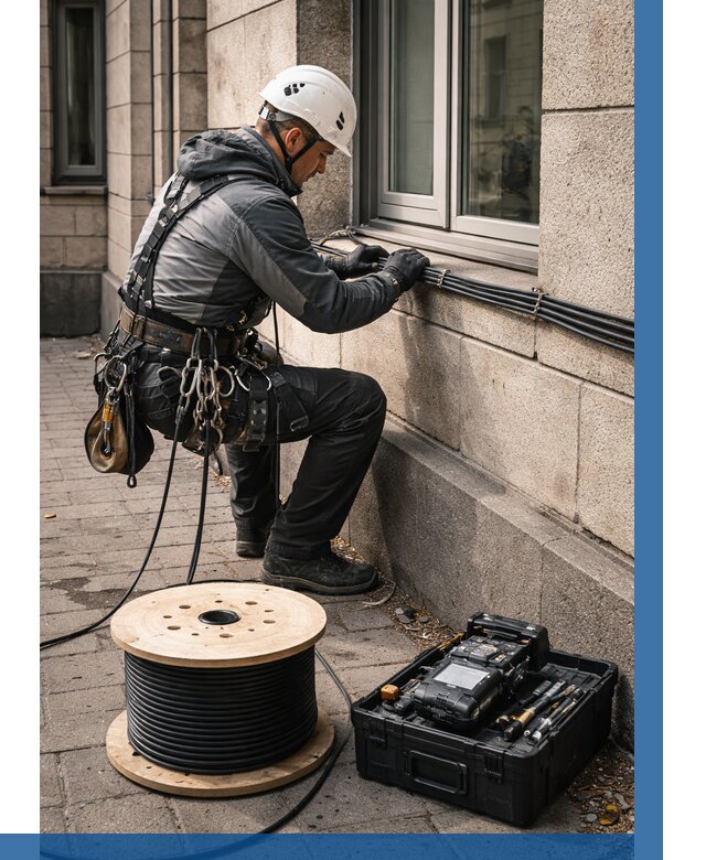 Прокладка оптоволоконного кабеля в Острогожске от 834 р. | ВЫСОТНИК-Стг