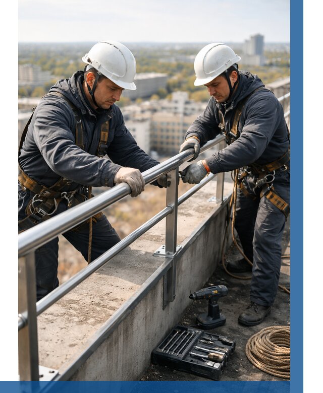 Монтаж перил на высоте в Острогожске от 2608 р. | ВЫСОТНИК-Стг