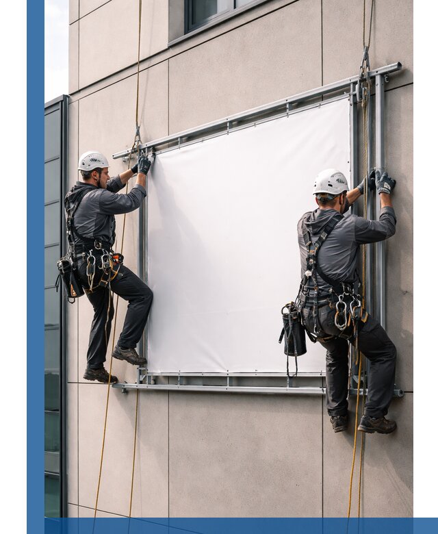 Монтаж наружной рекламной вывески в Острогожске под ключ