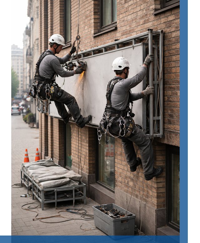 Демонтаж рекламной вывески в Острогожске от 6780 р. | ВЫСОТНИК-Стг