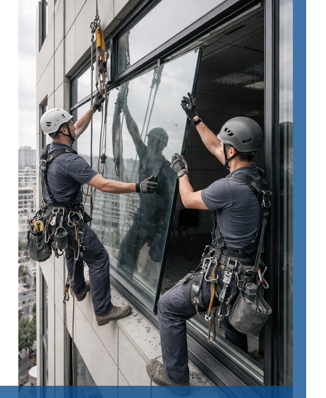 Замена стеклопакетов на высоте в Острогожске от 5737 р. | ВЫСОТНИК-Стг