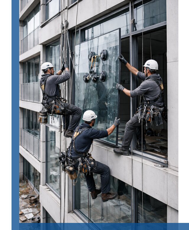 Фасадное остекление и монтаж витражей зданий в Острогожске под ключ